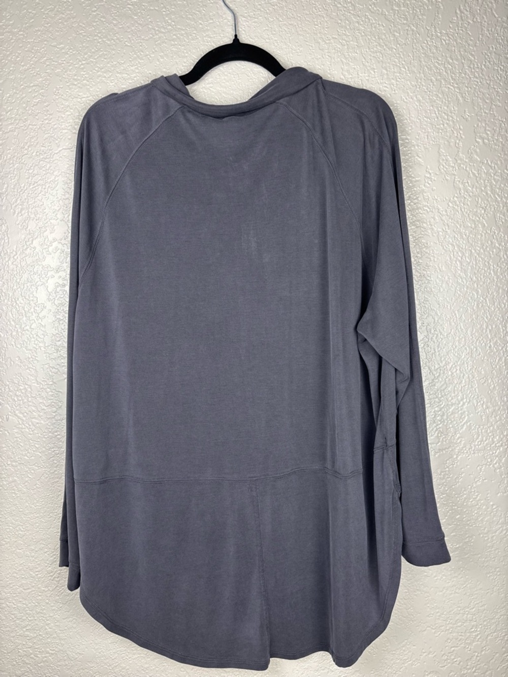 We The Free “Rose” Gray Small Polo Henley Top Modal Oversized Boho Minimalist - Picture 12 of 14